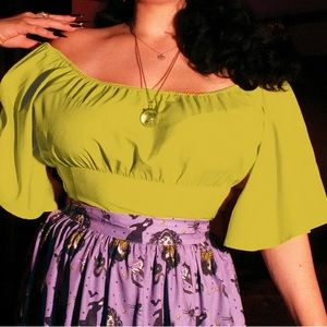 Oblong Box Shop Victoria Top Chartreuse! Sz 2XL! Worn Once!